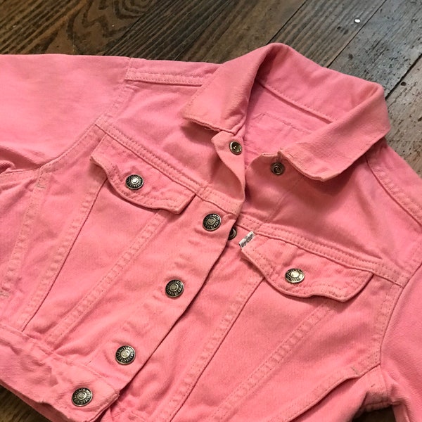 Pink Denim Jacket Etsy