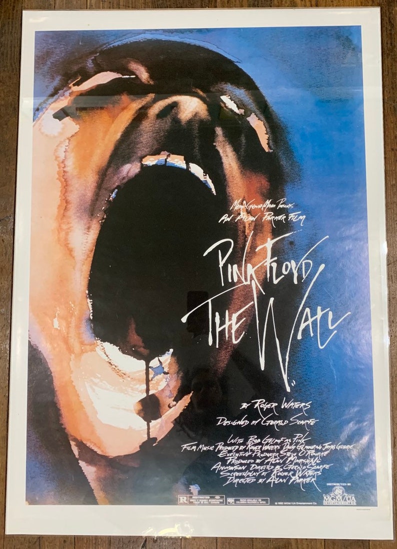 Pink Floyd Poster Pink Floyd The Wall Movie Poster Vintage Poster Deadstock