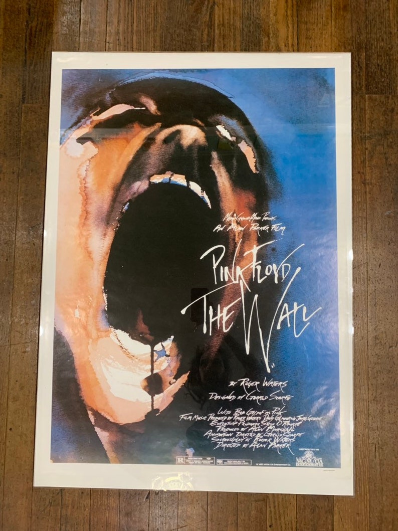 Pink Floyd Poster Pink Floyd The Wall Movie Poster Vintage Poster Deadstock