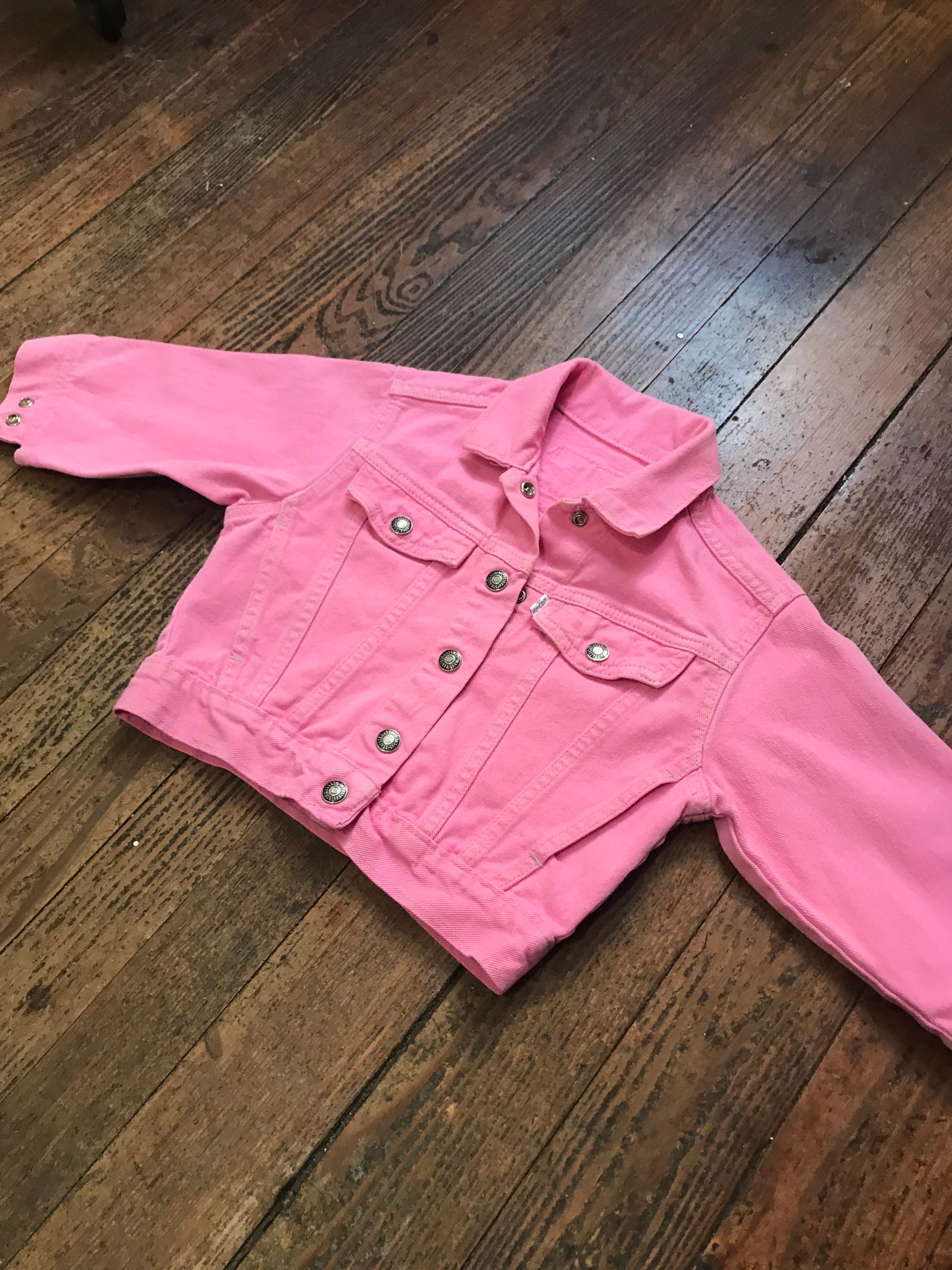 3T Little Levis Denim Jacket Vintage Levis Pink Denim Jacket Etsy