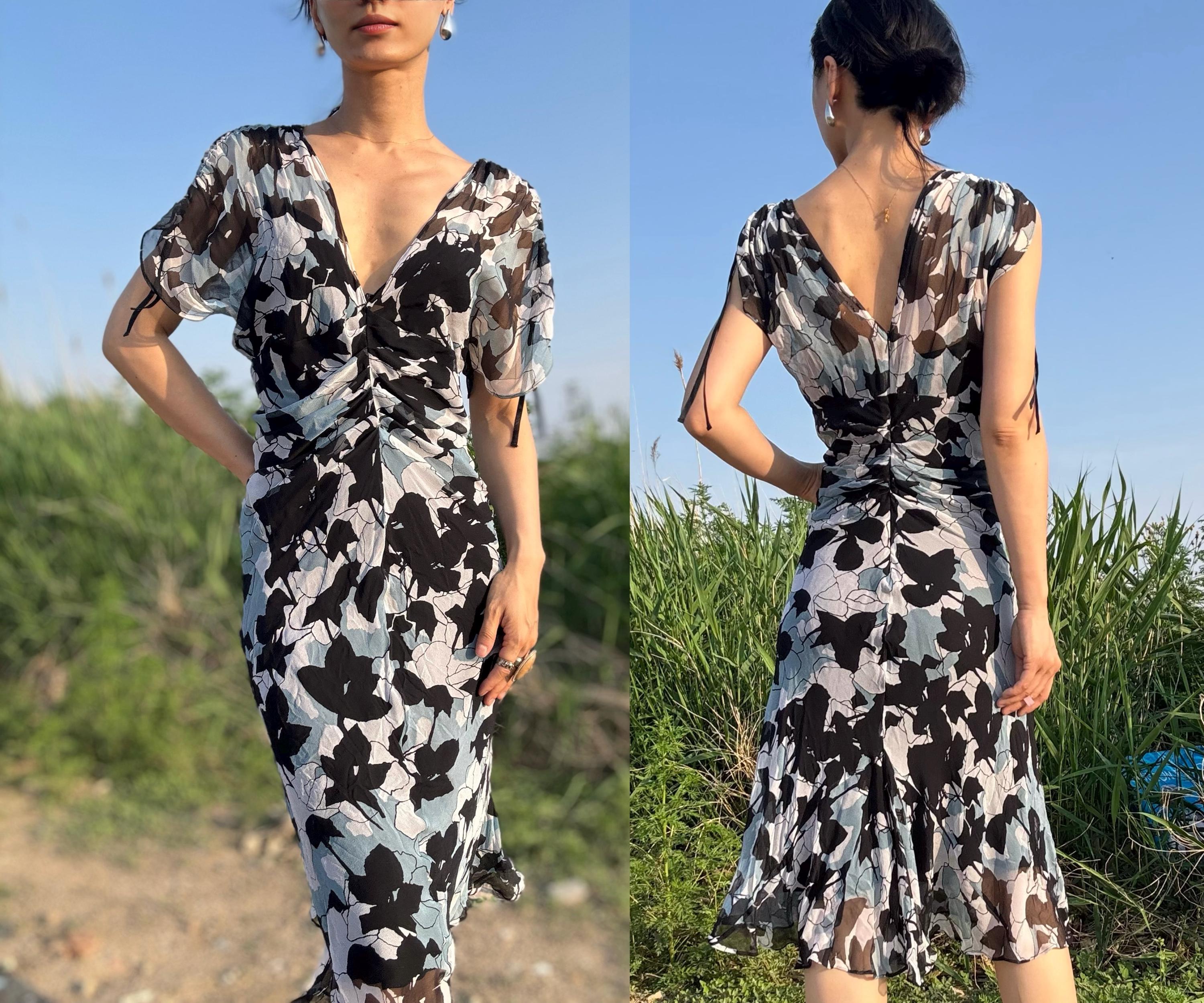 Diane von Furstenberg フローラルスリップドレス DIANE VON FURSTENBERG Nishi printed cotton and silk-blend