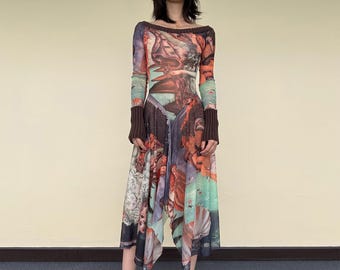 Jean Paul gaultier birth of venus goddess mesh dress