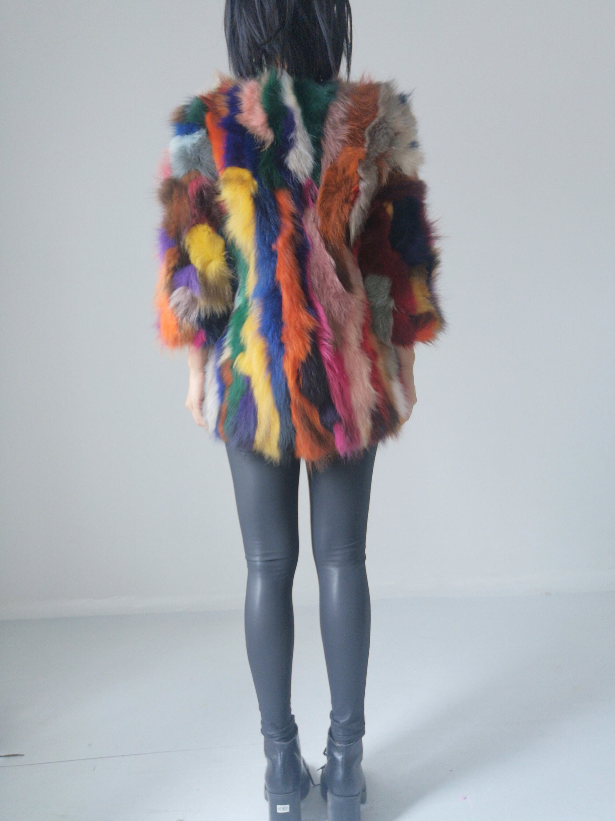 Patchwork Raccoon Fur Coat: Avant Garde Harajuku Style - Etsy
