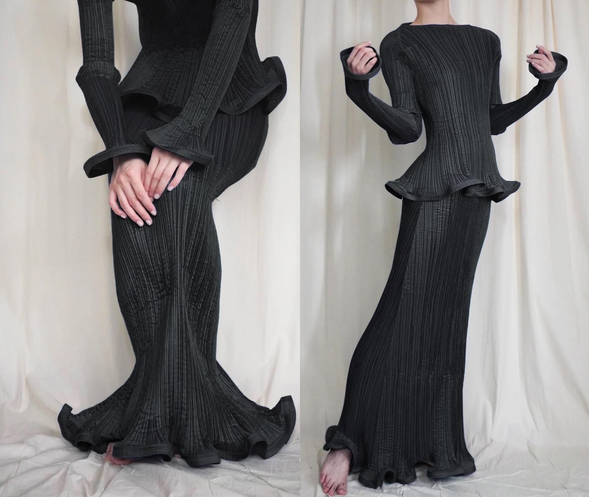 1997 Vintage Issey Miyake Black Mermaid Pleats Please 2