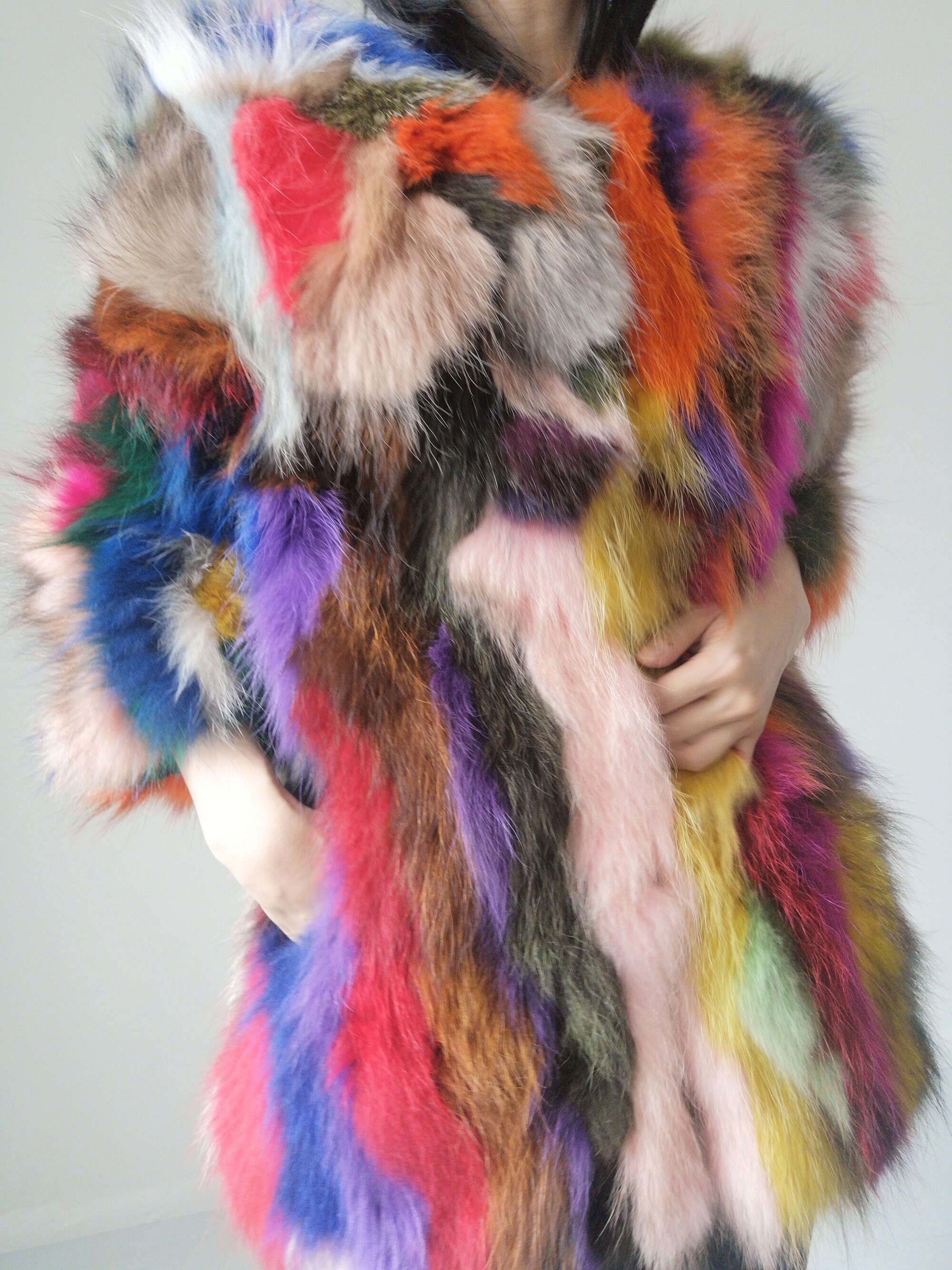 Patchwork Raccoon Fur Coat: Avant Garde Harajuku Style - Etsy