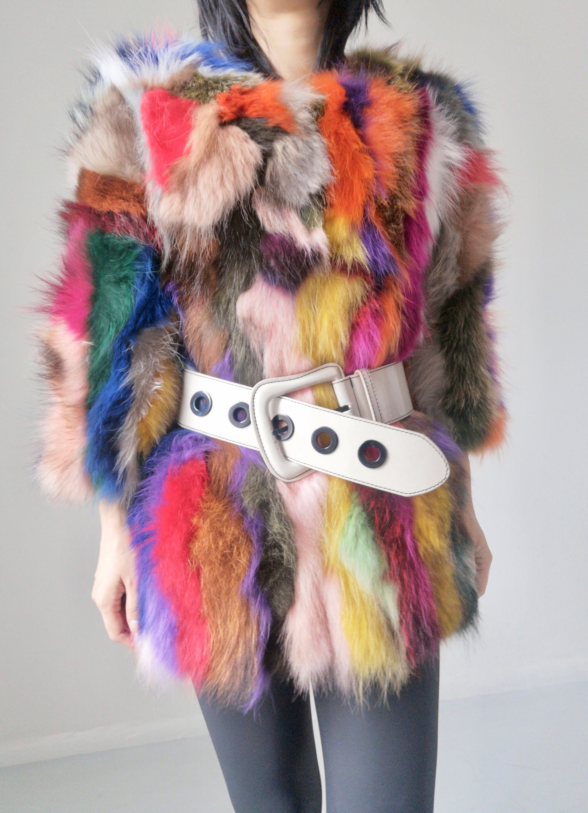 Patchwork Raccoon Fur Coat: Avant Garde Harajuku Style - Etsy