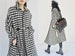 vintage houndstooth black white plaid fuzzy knit tweed swing coat max puff bubble sleeve peter pan collar oversized cocoon spring 