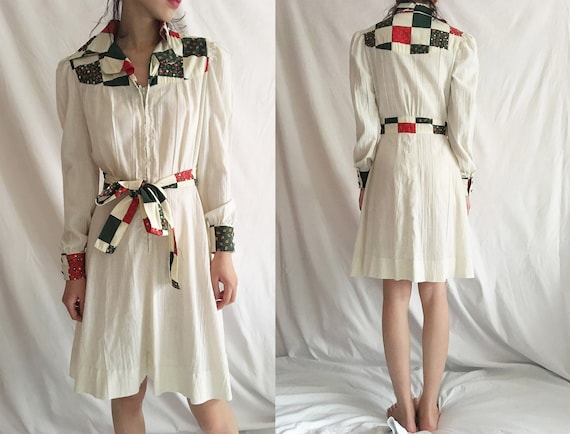 Ranch Life 70s Prairie Dress Vintage Country Weste