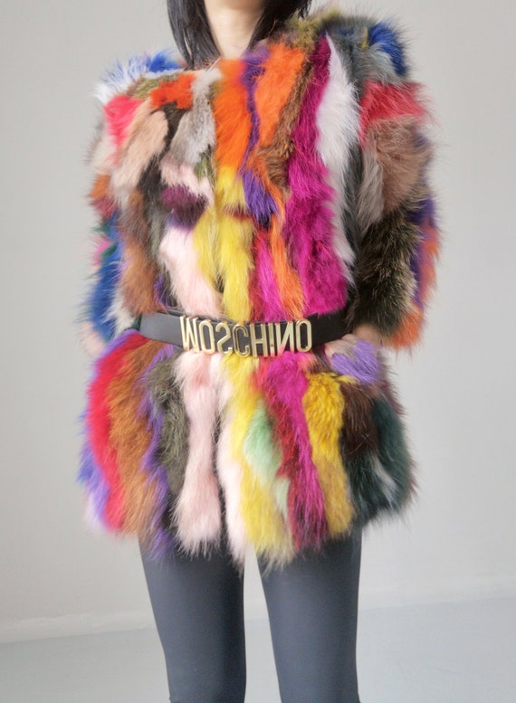 ジャケット・アウター CRUCIFIED FUR COAT 14th addiction fox fur crosszip leather jacket Sz2 | Depop