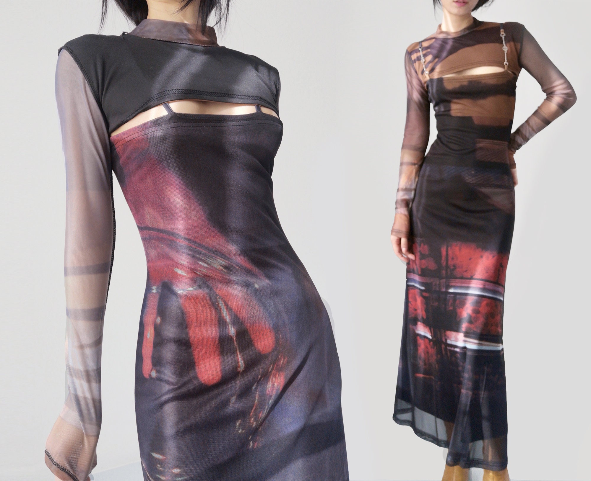Vivienne Tam Mesh Dress - Etsy