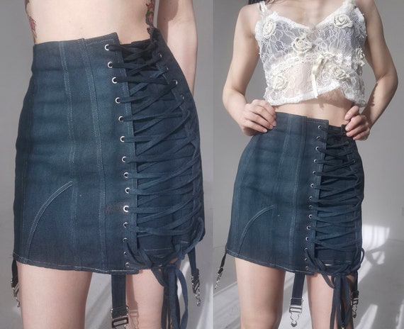 Bondage lingerie corset sheath tight skirt black … - image 9