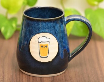 Handmade Kawaii Beer Pint Mug