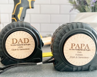 Personalized Engraved Tape Measure Gift For Dad - "No One Measures Up To You", 3m/10ft