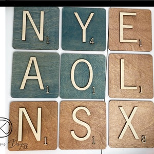 6"x 6" 3D Scrabble Tiles, Housewarming Gifts, Customizable Signs, Personalized Decor,  Wedding Gift, Rustic Farmhouse Sign, Scrabble Letters