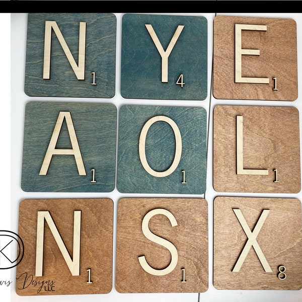 6"x 6" 3D Scrabble Tiles, Housewarming Gifts, Customizable Signs, Personalized Decor,  Wedding Gift, Rustic Farmhouse Sign, Scrabble Letters