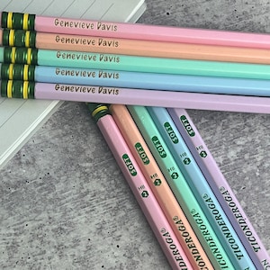 Pastel Engraved Pencils for Back to School