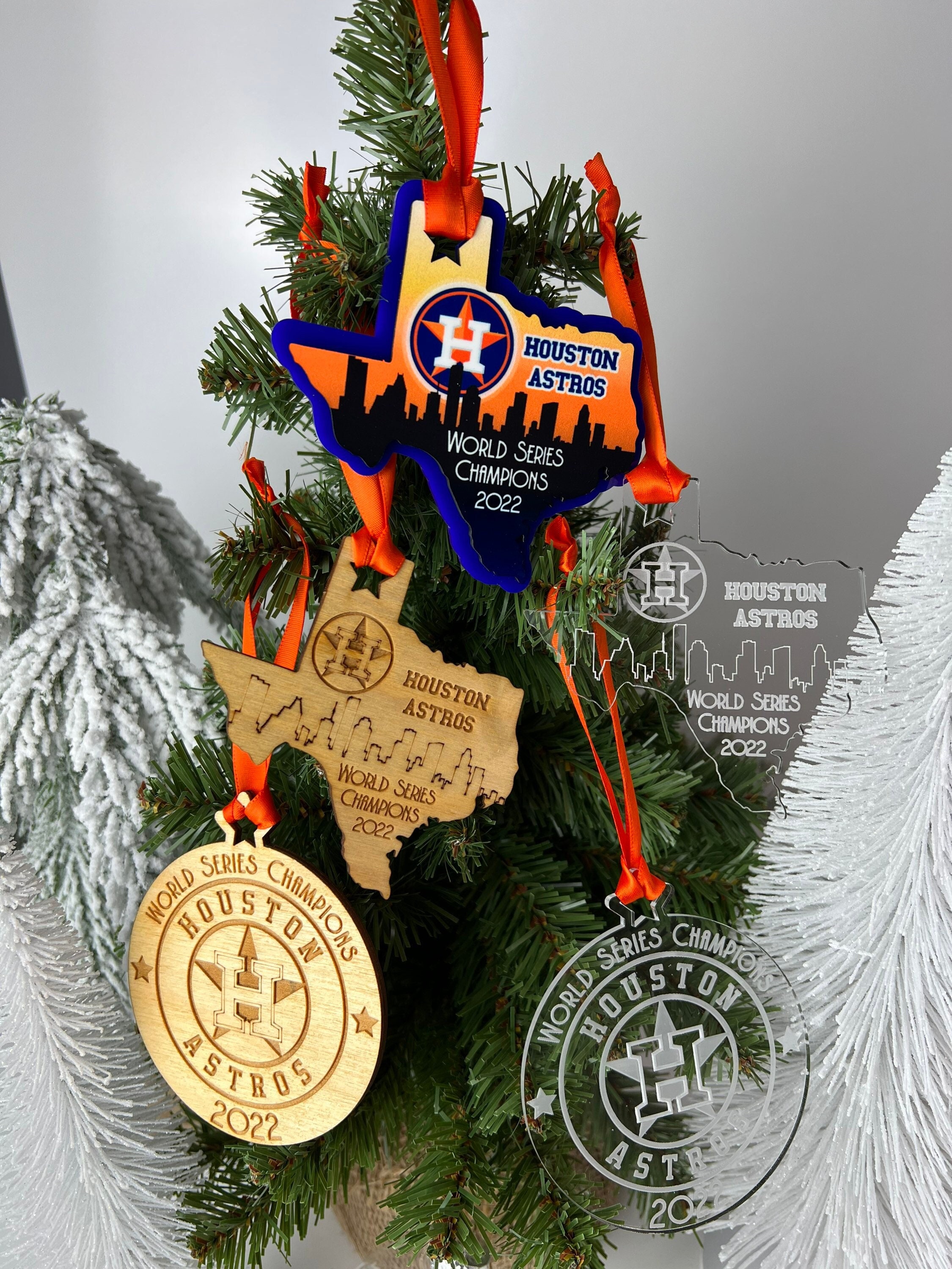 Astros Throwback Jersey Ceramic Christmas Ornament 2022 World Series,American League Champions-Ready to Ship