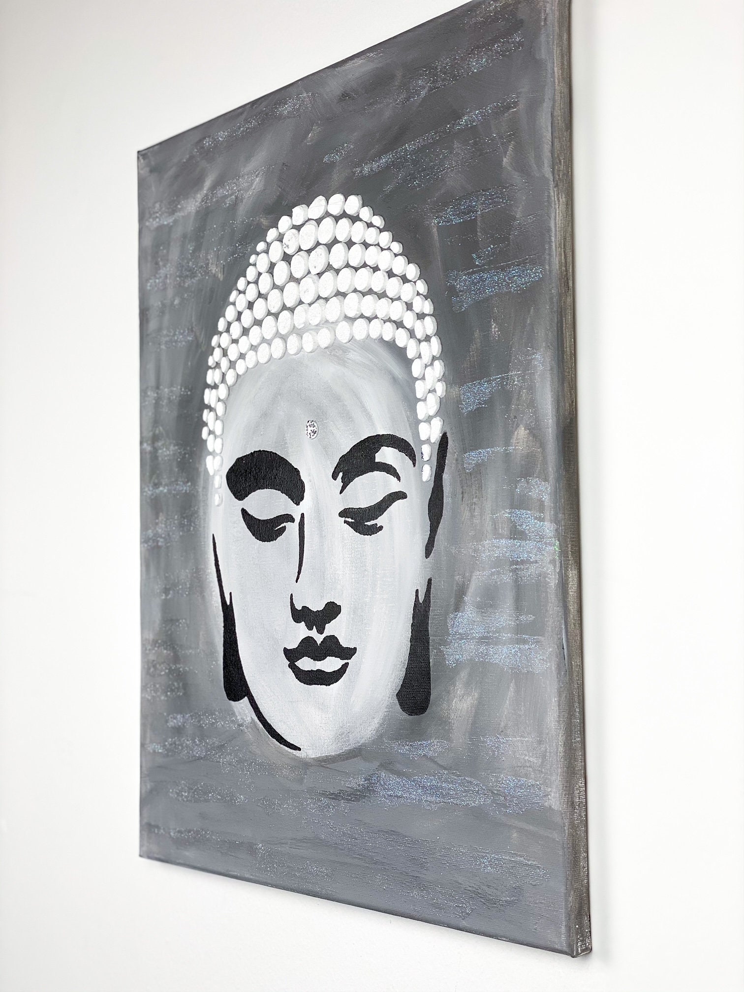 BUDDHA Wall Decorinspirational Decorbuddha Hand Painted Etsy