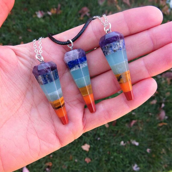 Chakra pendulum necklace deals