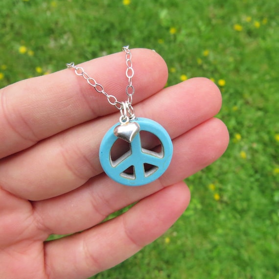 Peace sign tiffany sale necklace