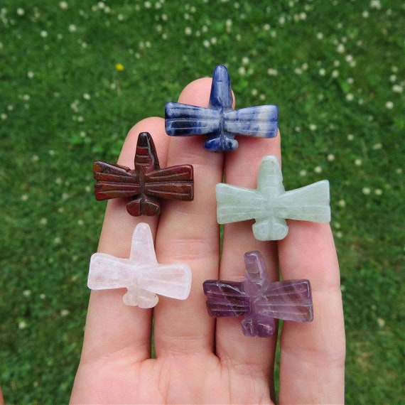 Mini Carved Crystal Dragonfly Figurine 1 Carved Stone Animal Dragonfly  Stone Carving Dragonfly Gift Good Luck Crystal Animal -  Canada