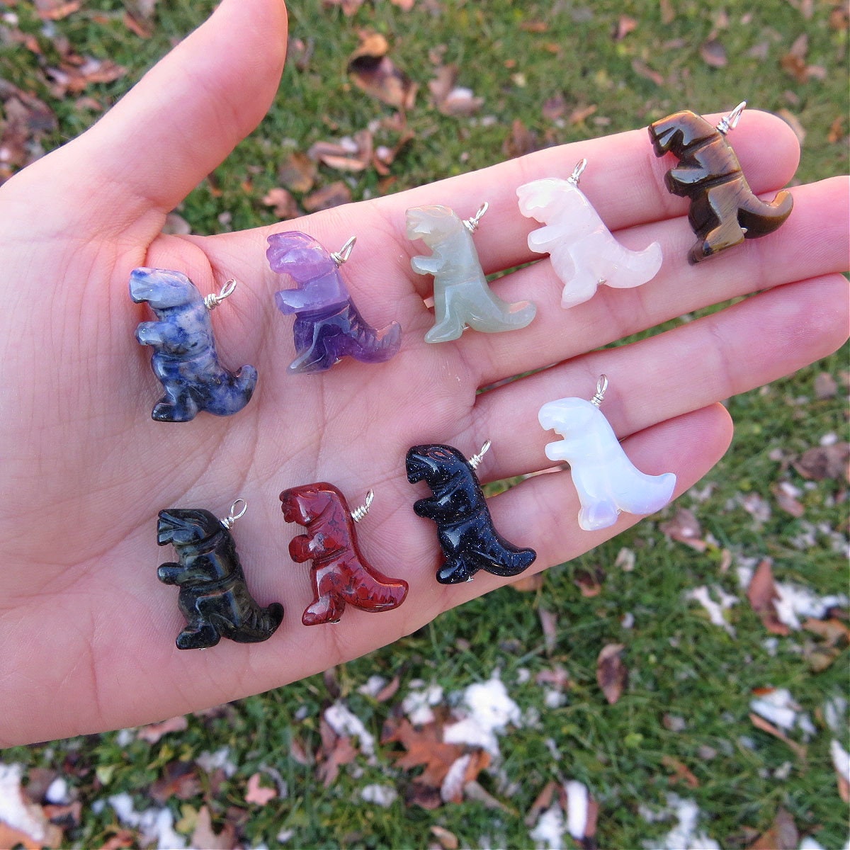 Crystal dinosaur necklace best sale