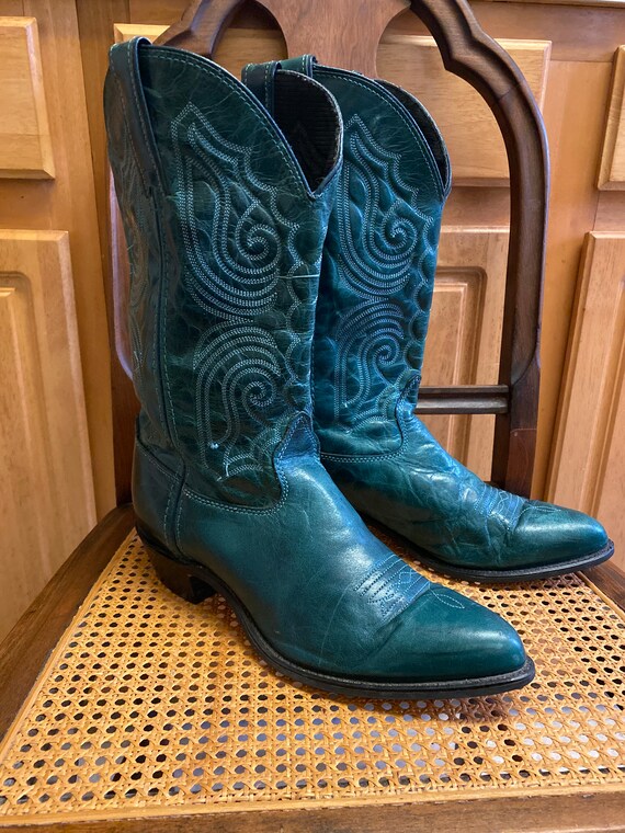 Capezio green Leather western boots sz 10
