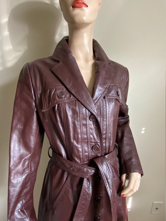 Leather Spy Trench Coat
