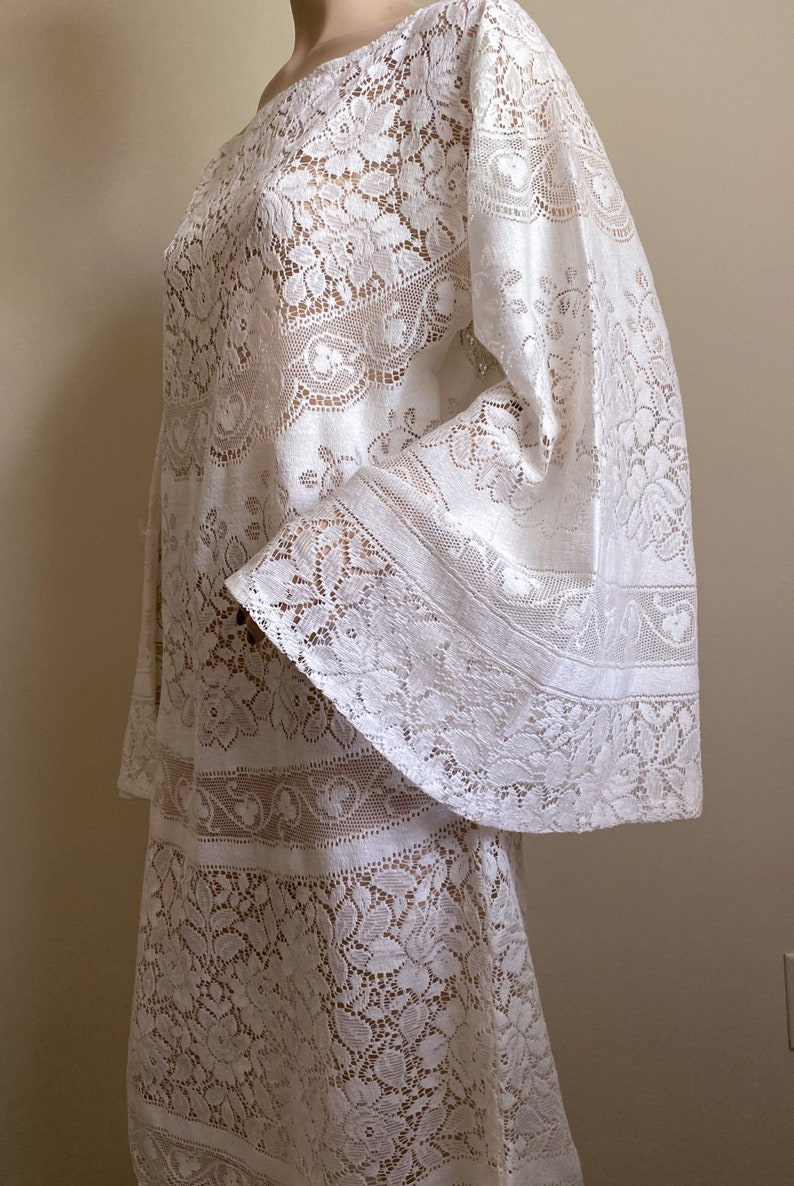 Vintage Lace Bell sleeve boho dress | Etsy