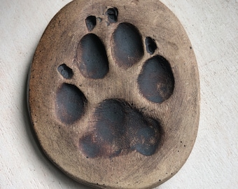 Pet paw print ceramic