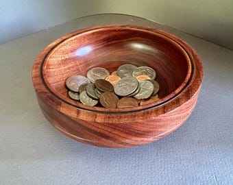 Cuenco de palisandro hondureño con borde de cocobolo