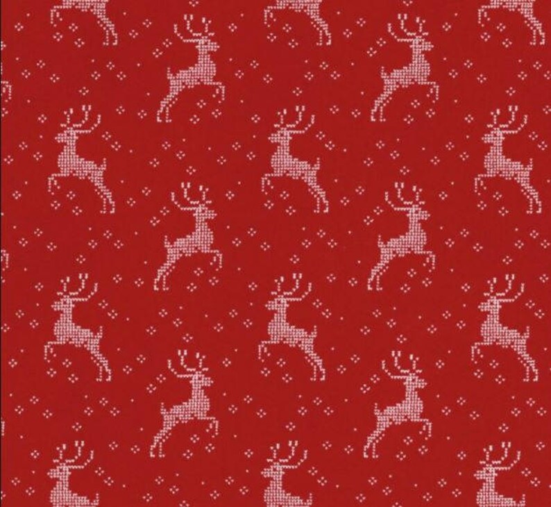 by 1//2 yard MODA Fabric ~ NORDIC STITCHES ~ by Wenche Wolffhatling 39712 12