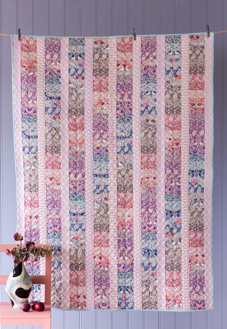 PLUM GARDEN by Tilda Fabrics Tone Finnanger TIL100186-12 yard continuous cuts Teardrop Nutmeg