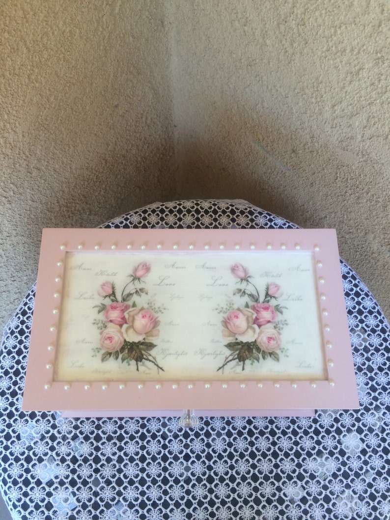 Decoupage jewelry box Decoupage Jewelry storage Decoupage gift Etsy