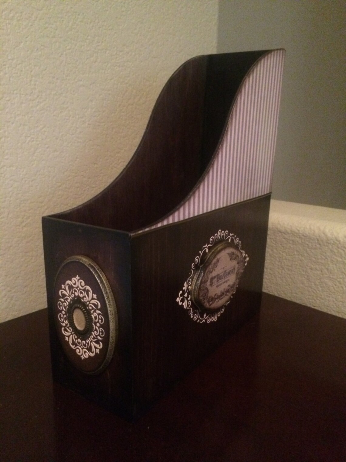 Decoupage Oranizer Set Decoupage Magazine Holder Decoupage Pencil