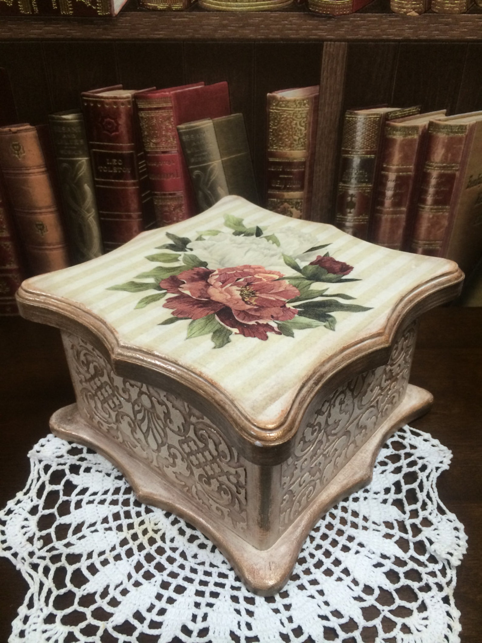 Decoupage Handmade Storage Box Decoupage Wooden Box Decoupage Etsy