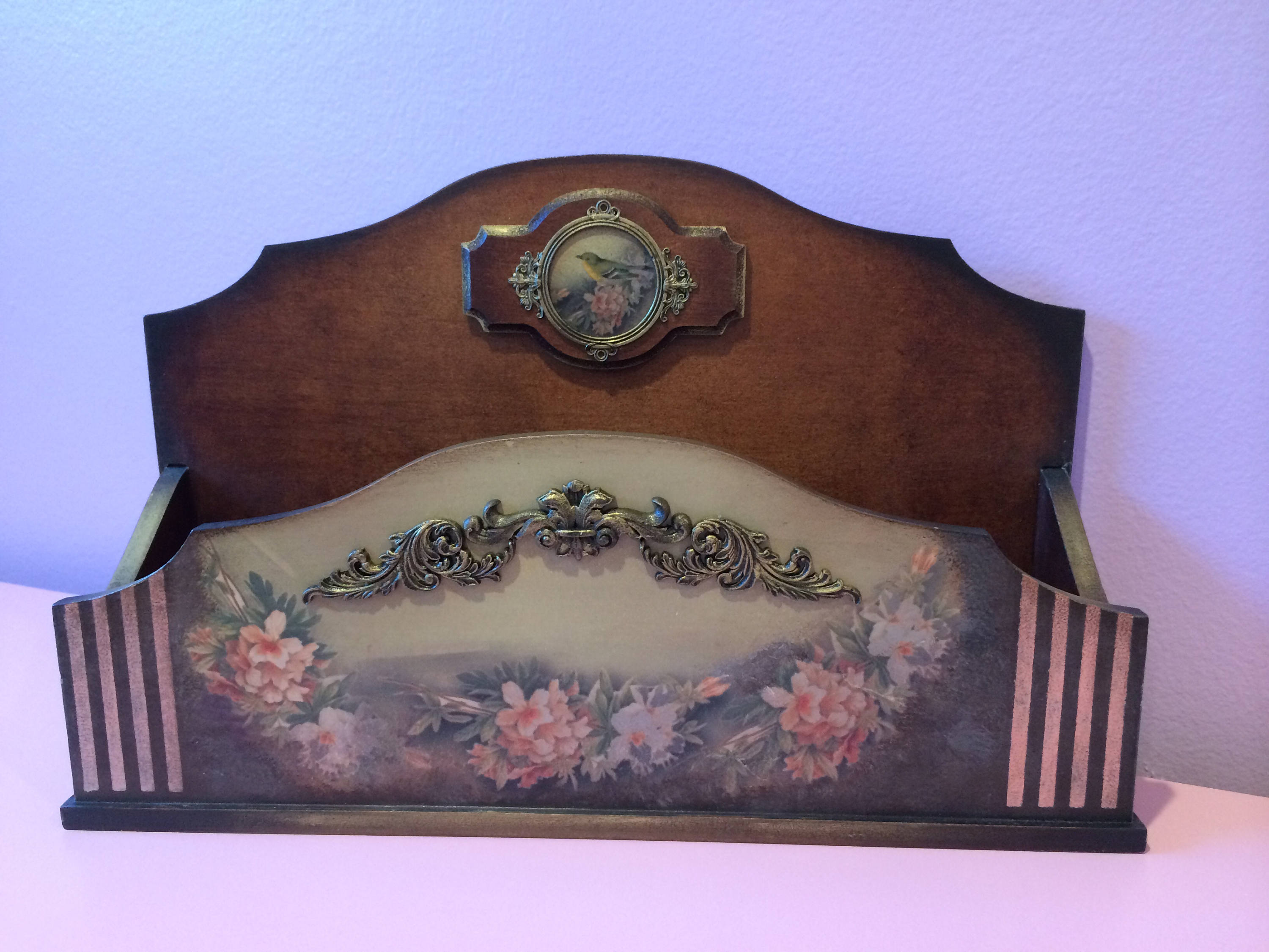 Decoupage Organizer Decoupage Magazine Holder Handmade Etsy