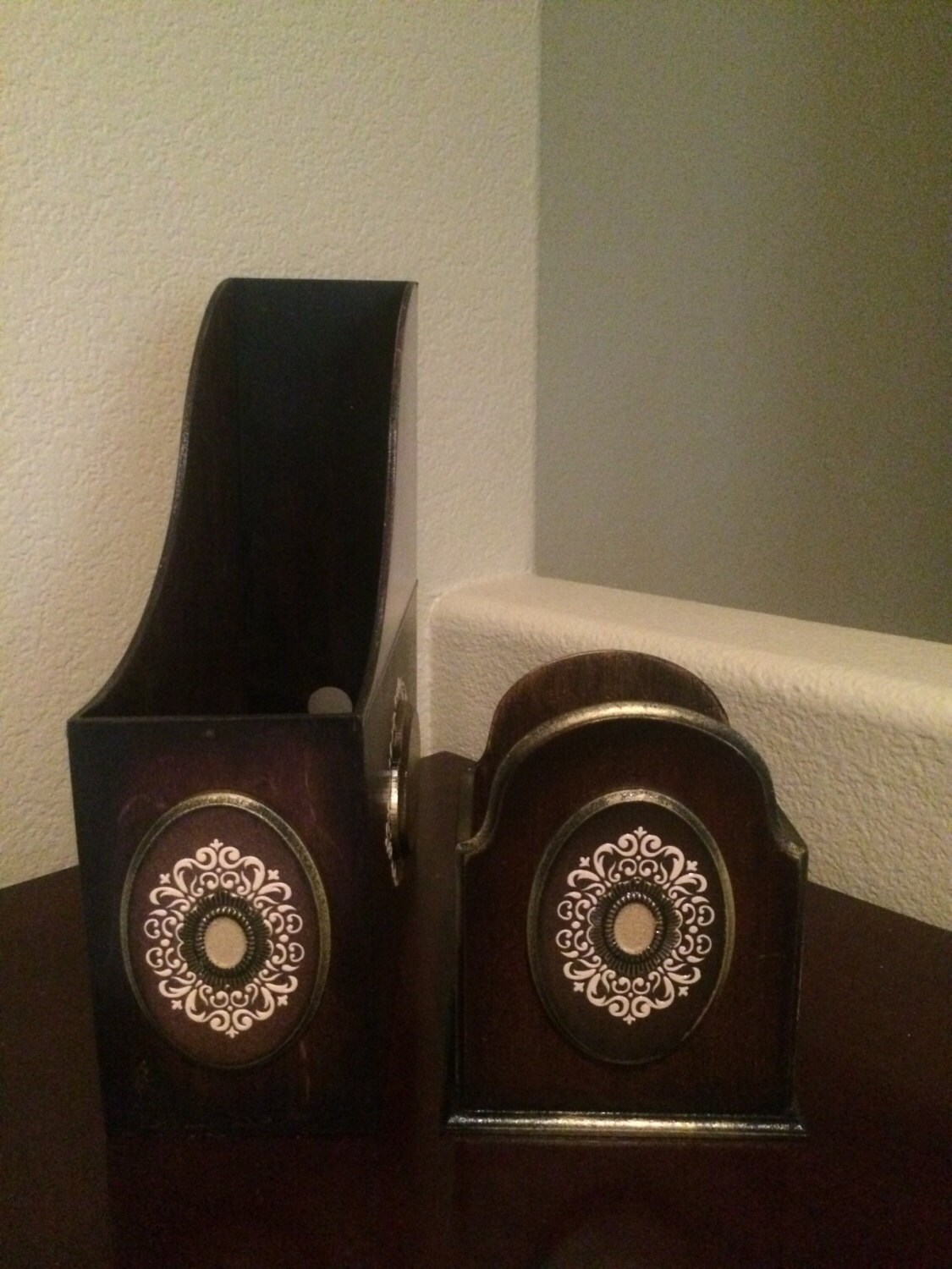 Decoupage Oranizer Set Decoupage Magazine Holder Decoupage Etsy