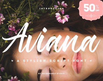 Aviana Script Font 50% Off
