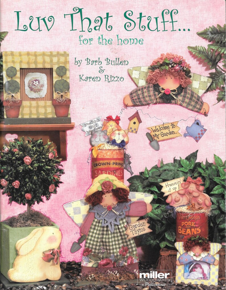 Folk Art Designs Angels in my Garden Karen Wood Tole Painting Instruction Book