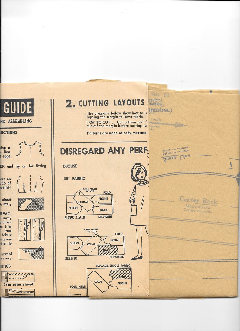 Size 10 1960s McCall/'s Pattern Girl/'s Dress or Jumper and Blouse Uncut Sewing Pattern New Pattern by Helen Lee McCall/'s 6971