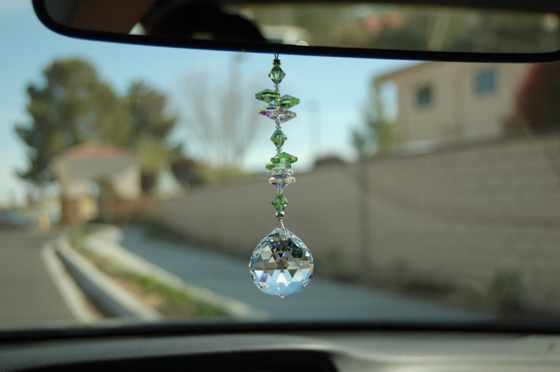 Crystal Suncatcher Car Charm Swarovski 30mm Crystal Clear Etsy