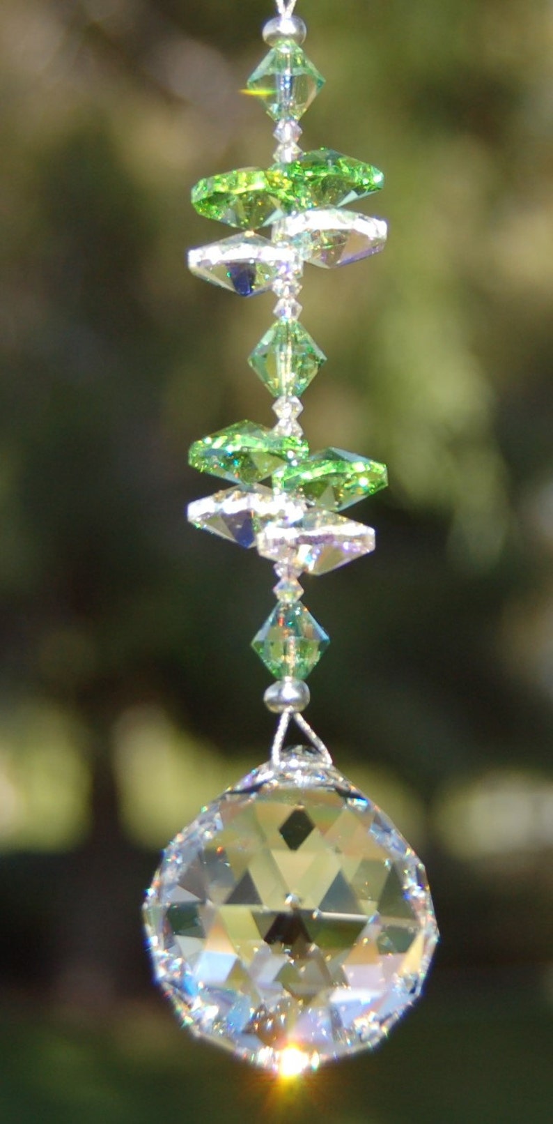 Crystal Suncatcher Car Charm Swarovski 30mm Crystal Clear Etsy