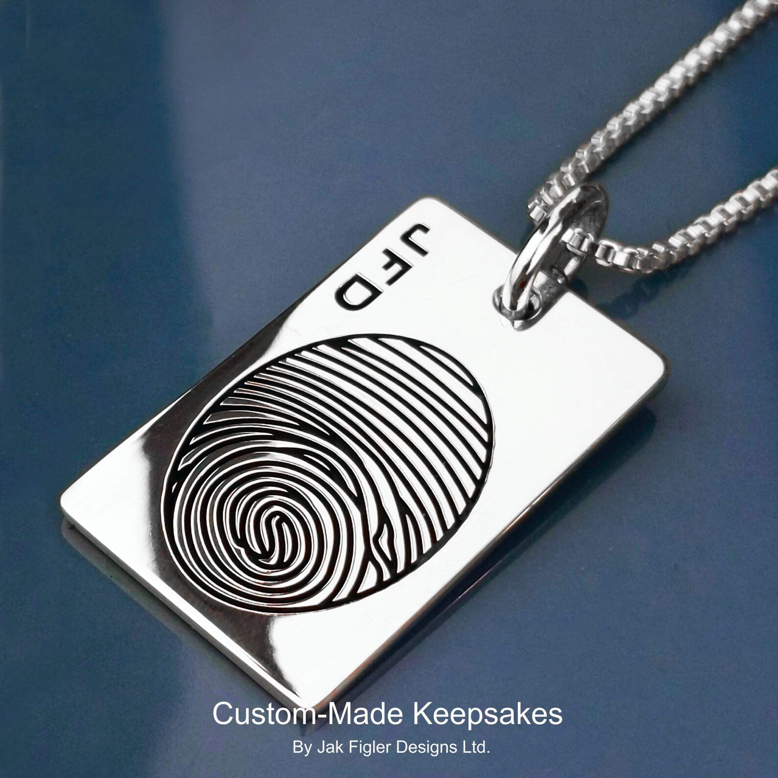 Fingerprint Necklace Memorial Fingerprint Jewelry Memorial - Etsy