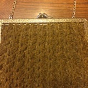 1940's Gold/Copper Knotted Braid Bag. image 2