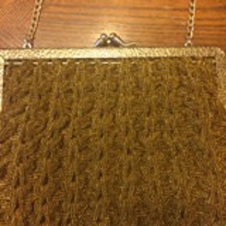 1940's Gold/Copper Knotted Braid Bag. image 2