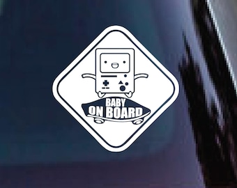 Baby on Board: Skateboarding BMO Decal