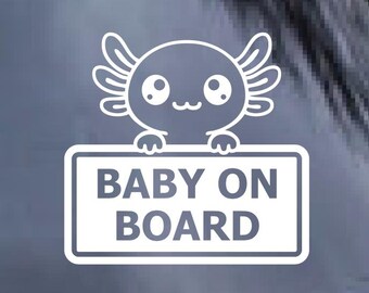 Baby on Board: Animal Collection - Axolotl Decal