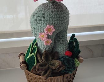 CactAss Crochet Cactus Plant Decoration Centerpiece