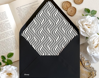 Customizable Modern Geometric Envelope Liner for Wedding Invitations | Contemporary Minimalist Envelope Liner